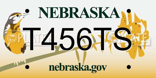 T456TS Nebraska License Plate