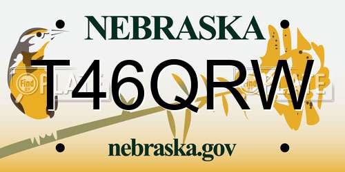 T46QRW Nebraska License Plate