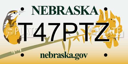 T47PTZ Nebraska License Plate