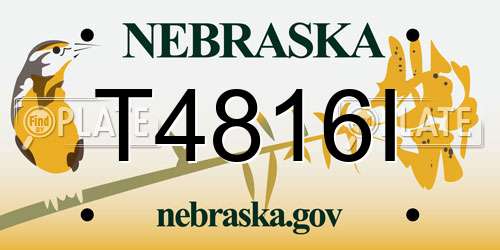 T4816I Nebraska License Plate