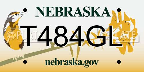 T484GL Nebraska License Plate