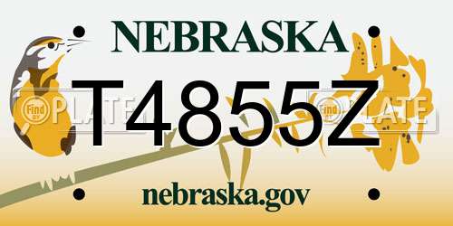 T4855Z Nebraska License Plate