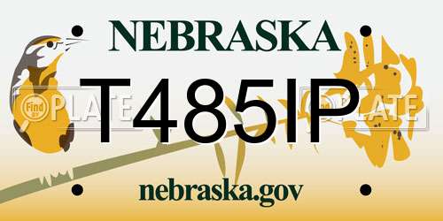 T485IP Nebraska License Plate