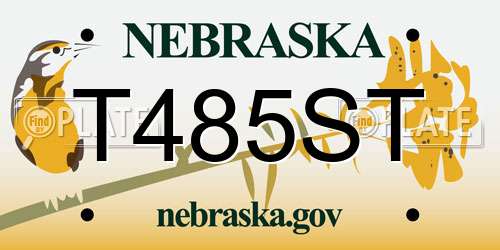 T485ST Nebraska License Plate