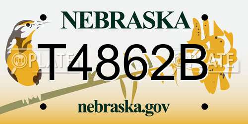 T4862B Nebraska License Plate