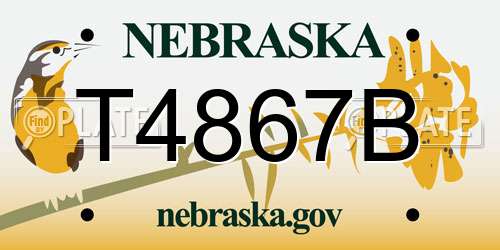 T4867B Nebraska License Plate