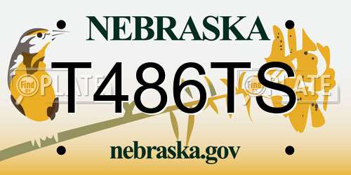 T486TS Nebraska License Plate