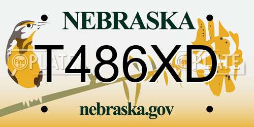 T486XD Nebraska License Plate