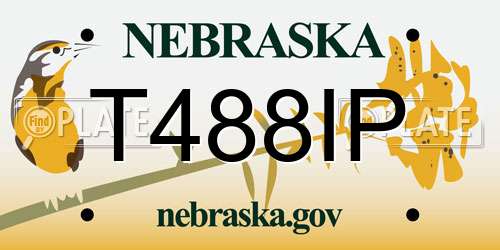 T488IP Nebraska License Plate