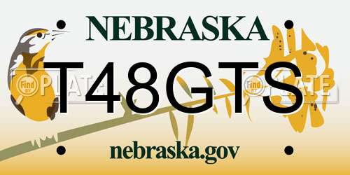 T48GTS Nebraska License Plate