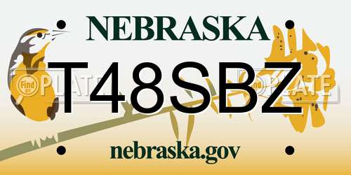 T48SBZ Nebraska License Plate