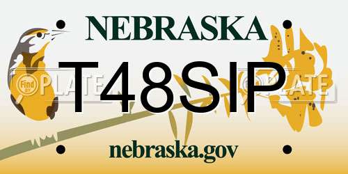 T48SIP Nebraska License Plate