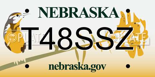 T48SSZ Nebraska License Plate