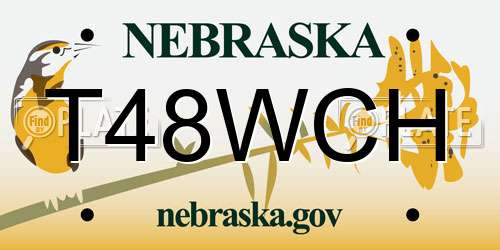 T48WCH Nebraska License Plate