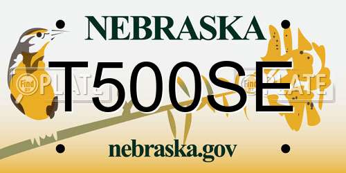 T500SE Nebraska License Plate
