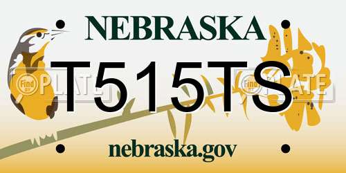 T515TS Nebraska License Plate
