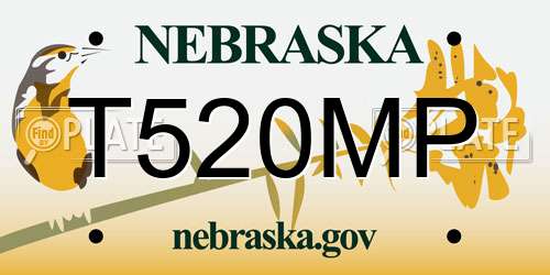 T520MP Nebraska License Plate