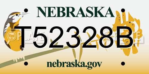 T52328B Nebraska License Plate