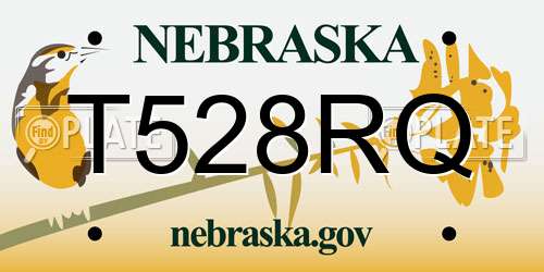 T528RQ Nebraska License Plate