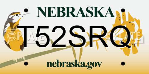 T52SRQ Nebraska License Plate
