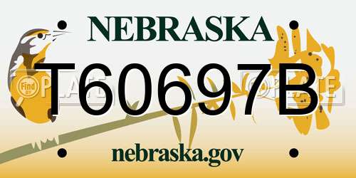 T60697B Nebraska License Plate