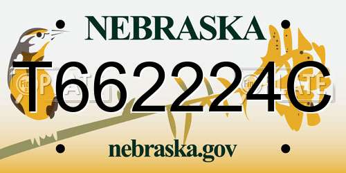 T662224C Nebraska License Plate