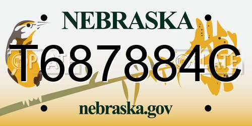 T687884C Nebraska License Plate