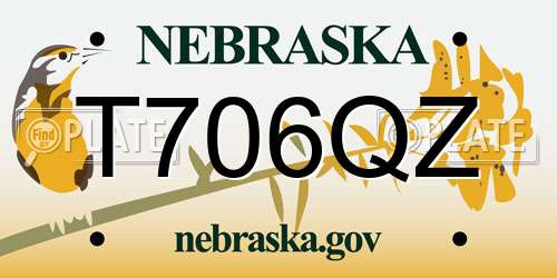 T706QZ Nebraska License Plate