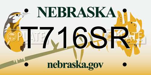 T716SR Nebraska License Plate