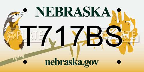 T717BS Nebraska License Plate
