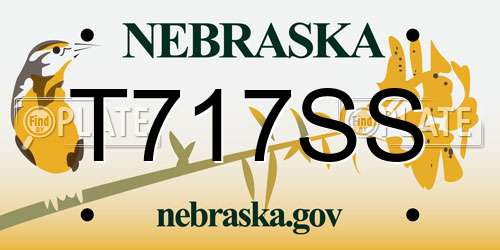 T717SS Nebraska License Plate