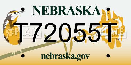 T72055T Nebraska License Plate