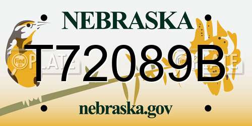 T72089B Nebraska License Plate