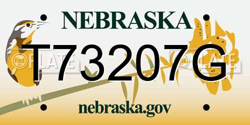 T73207G Nebraska License Plate