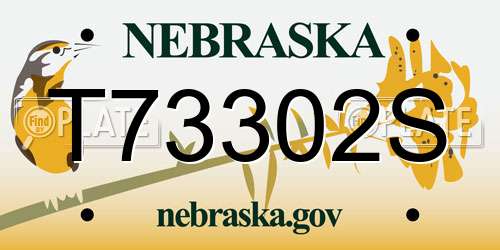 T73302S Nebraska License Plate