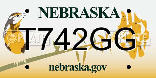 T742GG Nebraska License Plate