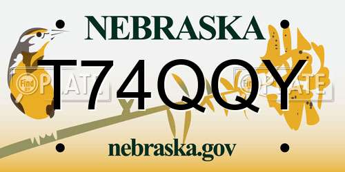 T74QQY Nebraska License Plate