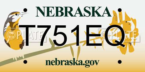 T751EQ Nebraska License Plate