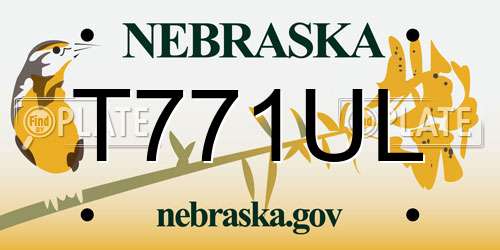 T771UL Nebraska License Plate
