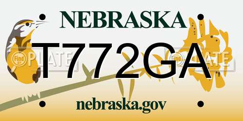 T772GA Nebraska License Plate