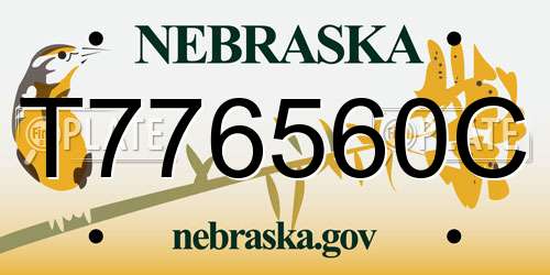 T776560C Nebraska License Plate