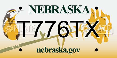 T776TX Nebraska License Plate