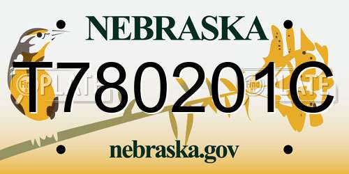 T780201C Nebraska License Plate