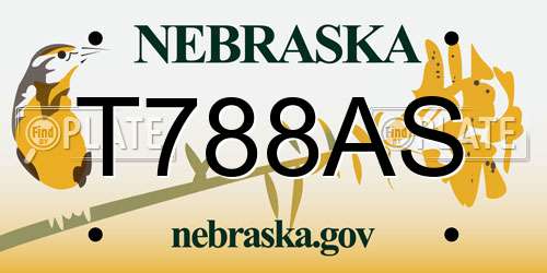 T788AS Nebraska License Plate