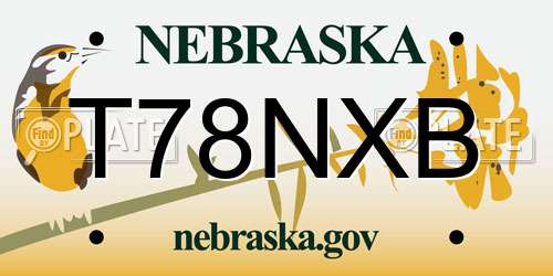 T78NXB Nebraska License Plate