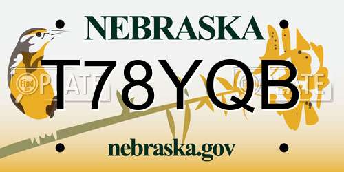 T78YQB Nebraska License Plate