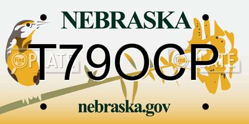 T79OCP Nebraska License Plate