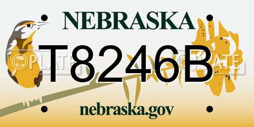 T8246B Nebraska License Plate