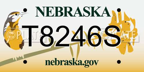 T8246S Nebraska License Plate