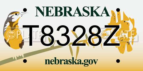 T8328Z Nebraska License Plate